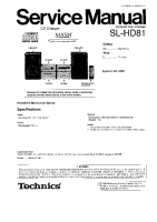 Technics - SLHD-81 - Service manual 